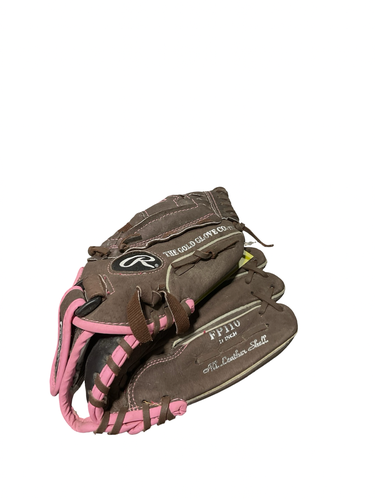 Used Rawlings FASTPITCH GLOVE RH Throw Fastpitch Gloves Brown 11" 11834-S000057200