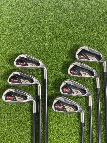 2011 Callaway Razr X Right Handed Iron Set Regular Flex (7 Clubs) #5 - #9, PW, GW (Used)