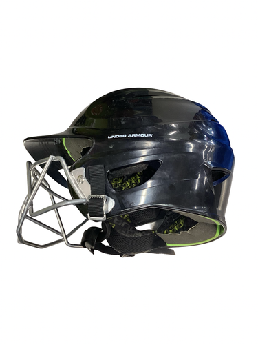 Used Under Armour UABH100 Batting Helmet w/Mask Black One Size 11613-S000190368