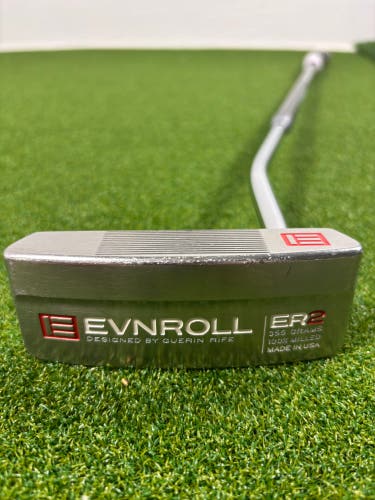 Evnroll ER2 MidBlade Putter BGT Stability Shaft RH Golf Pride Grip Headcover 34 inch