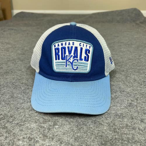 Kansas City Royals Boys Hat Snapback 9Forty Trucker Blue White Youth Baseball