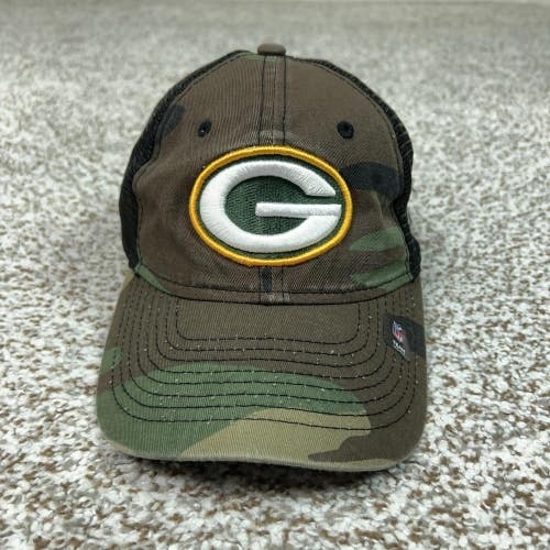 Green Bay Packers Hat Cap Snap Back Boys One Size Camo NFL Football New Era
