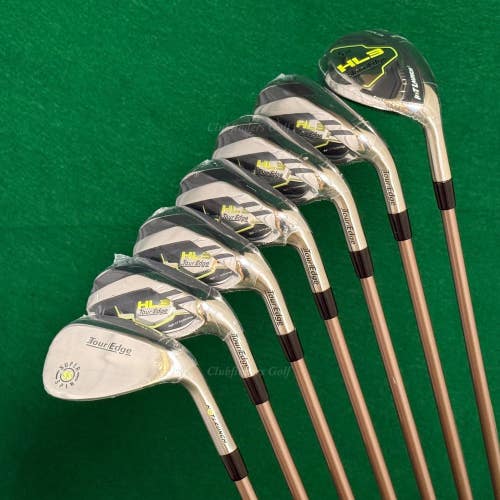 NEW Tour Edge Hot Launch 3 HL3 5H, 6-PW, SW Iron Set Graphite Seniors w/ HC