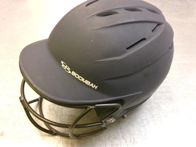 Used BoomBah HELMET W MASK Batting Helmet w/Mask Navy Blue MD 11339-S000207090