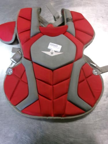 Used All-Star CHEST PROTECTOR Catchers Chest Protector Red Adult 11868-S000072102