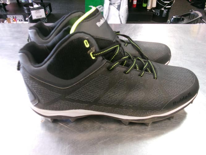 Used Riddell Adult FB Cleats Black Senior 13 11868-S000072089