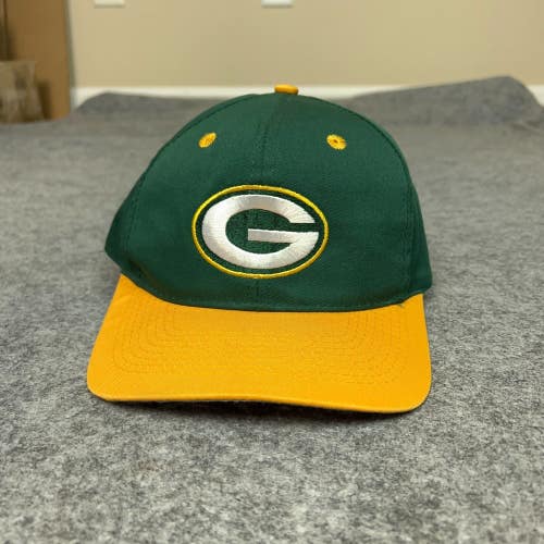 Vintage Green Bay Packers Mens Hat Snapback Green Gold Logo 7 Football Cap NFL