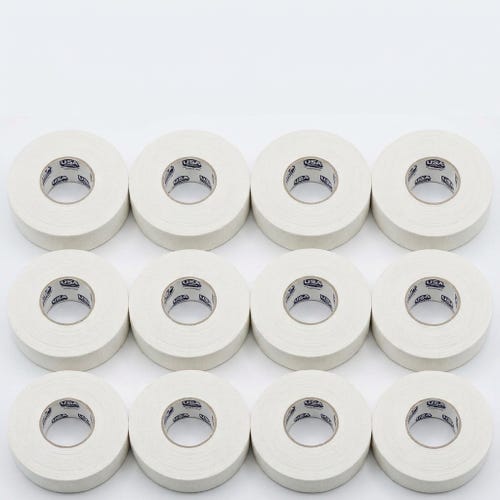 (New) White Cloth Hockey Tape - 12 Rolls
