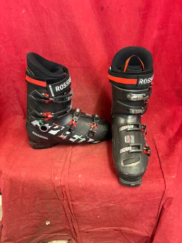 Ski Boots:  Rossignol Speed 120 alpine ski boot
Size: 29.5 (grip walk)
Boot length: 338mm
Flex 120