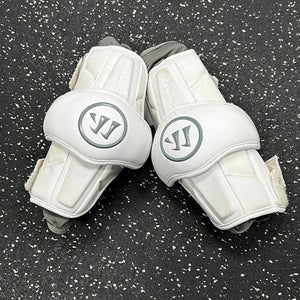 Used Warrior BURN PRO Lacrosse Arm Pads/Guards White MD 11849-S000044535