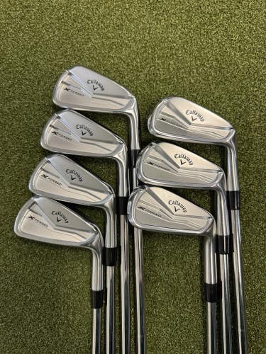Callaway X Forged Iron Set 4-PW Dynamic Gold Tour Issue X100 Steel RH +1 Long