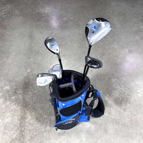 Callaway XJ Series Club Set Driver 5W 5H SW Putter 41"-52" Junior RH +Bag
