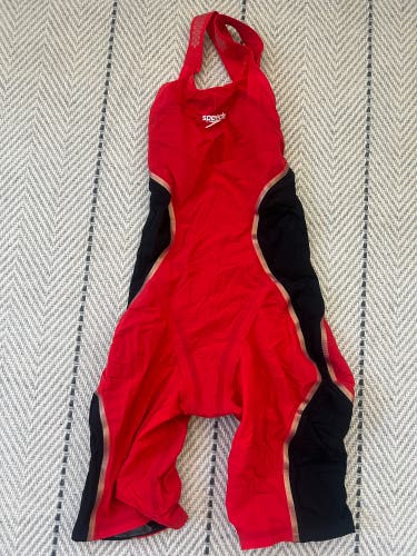 Red Speedo Tech Suit Size 23