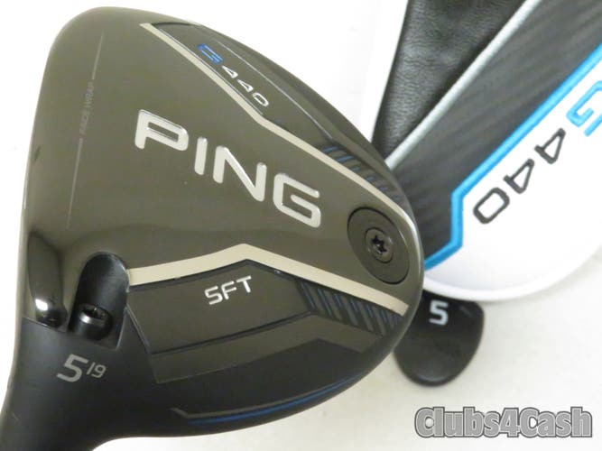PING G440 SFT Fairway 19  5 Wood TOUR 2.0 Chrome 65 Regular +Cover LEFT LH MINT