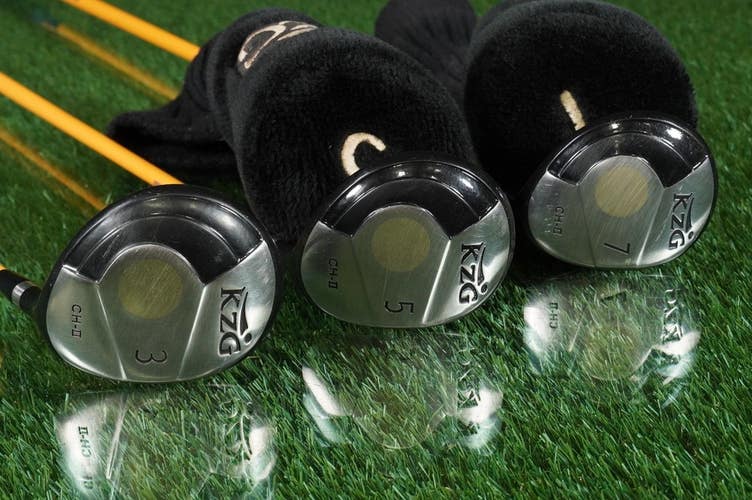 KZG CH-II Woods Set 3W 5W 7W ProForce GOLD 65 Regular Graphite + 2 Headcovers RH