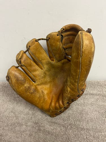 Vintage 1950s Wilson A2072 Five-Finger Leather Baseball Glove Left-Hand Thrower