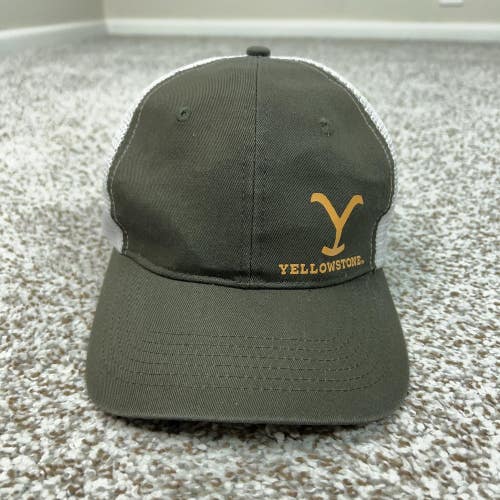 Yellowstone Hat Cap Snap Back Mens One Size Green White Mesh Trucker Western