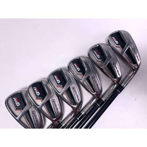 TaylorMade M6 Iron Set 5-PW Fujikura Atmos Red 6R Regular RH Midsize Grips +1''