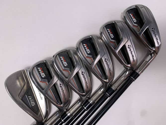 TaylorMade M6 Iron Set 6-PW+AW Fujikura Atmos Red 6R Regular Graphite Mens RH