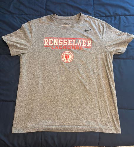 Rensselaer Lacrosse Gray XL Nike Shirt (Used)