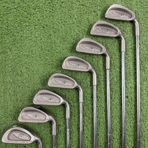 Ping Karsten Eye 2 Iron Set 3-PW Green Dot JZ Steel Shafts Right Handed