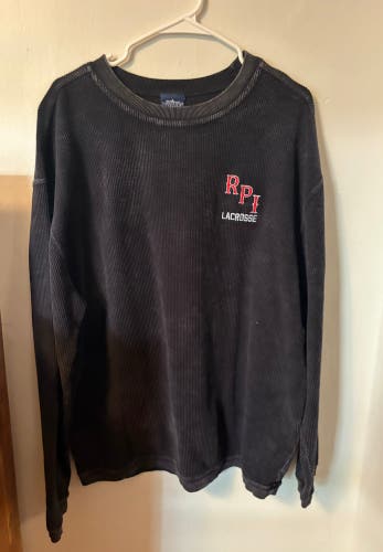 RPI Lacrosse Corduroy Men's Large Sweatshirt (New)