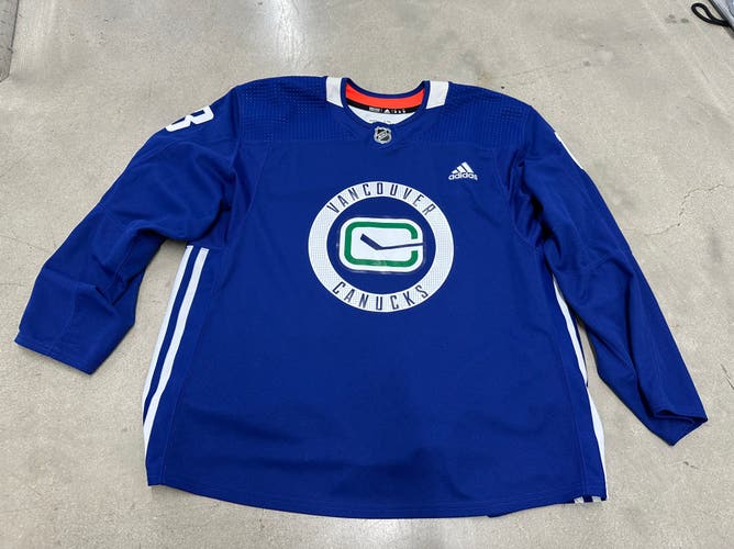 Van Canucks Jayce Hawryluk Blue Size 58 Men's Adidas Jersey (Used)