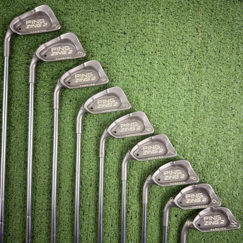 Ping Zing 2 Karsten Iron Set Black Dot 2-PW JZ Steel Left Handed NEED GRIPS