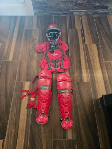 Red All-Star System 7 Axis youth Catcher's Set (Used)