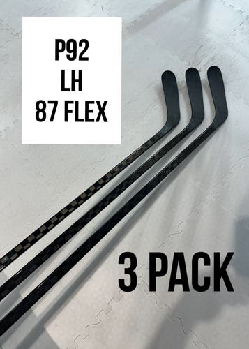 Senior(3x)Left P92 87 Flex 67” ProBlackStock™ Unbranded Blackouts Pro Stock Nexus Hockey Sticks