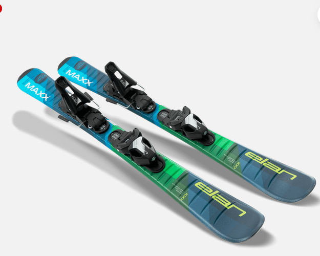 NEW 2024 ELAN 120cm Kids skis maxx with EL 4.5 Elan Jett JRS Kid's All-Mountain Skis