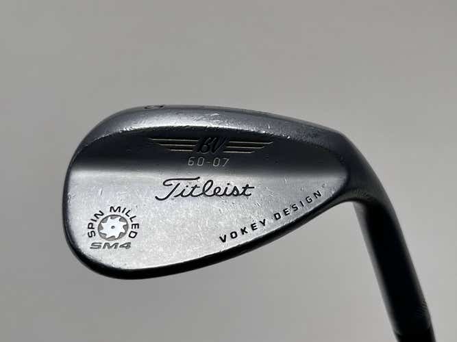Titleist Vokey Spin Milled SM4 Chrome Wedge 60* 7 Bounce Wedge Steel Mens RH