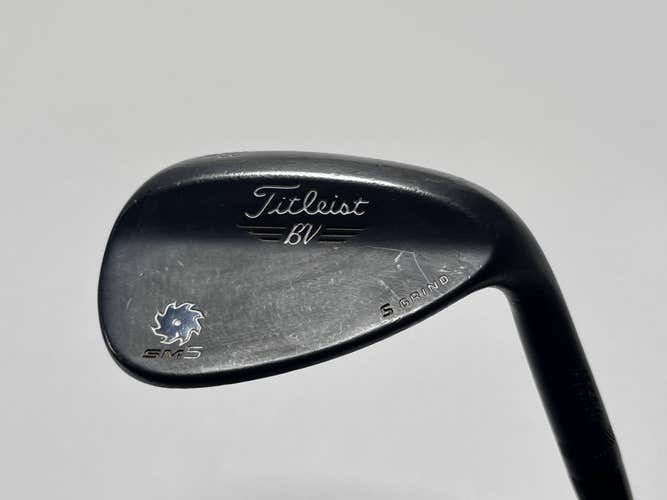Titleist Vokey SM5 Raw Black Wedge 58* 7 Bounce S-Grind Tour AD 65g Graphite RH