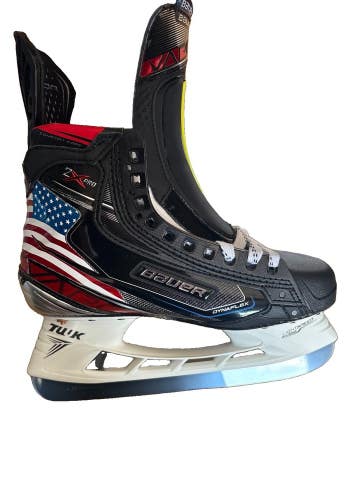 New Bauer Vapor 2x Pro Stock Team USA Ice Hockey Skates 7D Pulse Ti  Black Steel made Canada