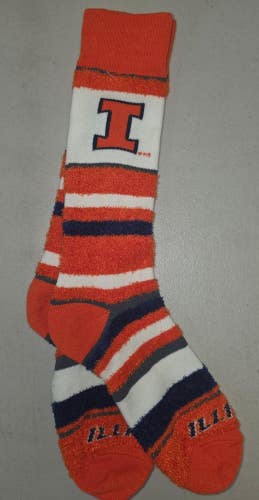 ST1 NCAA ILLINOIS FIGHTING ILLINI Crew Socks ONE SIZE FITS MOST FREE SHIPPING