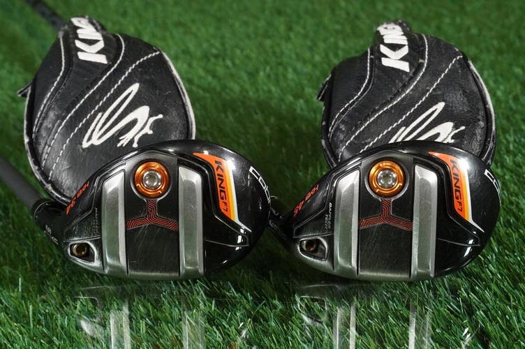 Cobra King F7 Hybrids Set 3-4H & 4-5H Fujikura 75g Regular RH W/ Headcovers