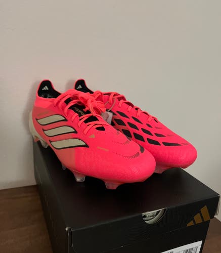 Red Men's Size M 9.5 (W 10.5) Adidas Predator Elite FG Cleats (New)