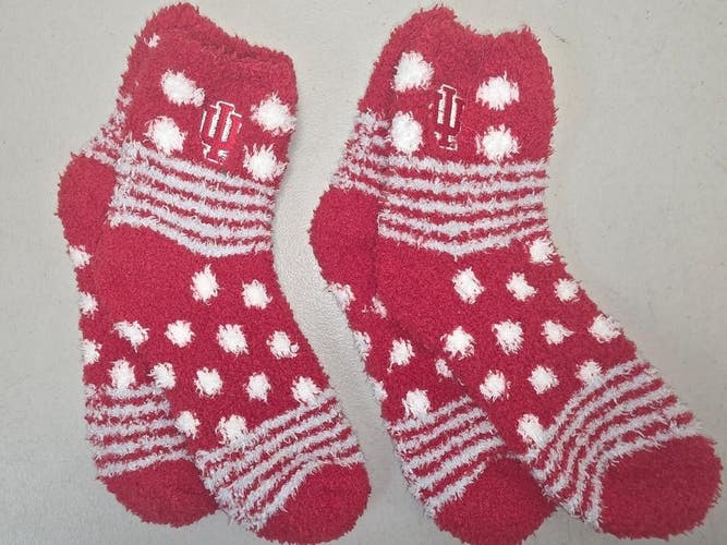 ST12 NCAA INDIANA HOOSIERS Crew Socks Lot of 2 Pair MEDIUM New