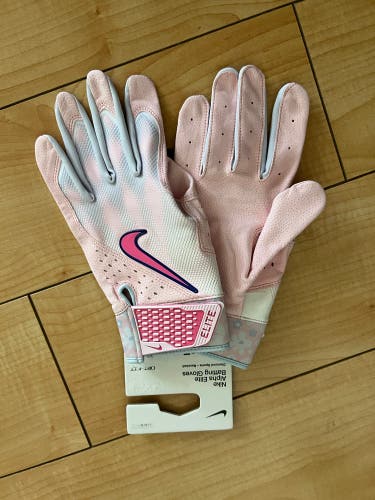 Nike Alpha Elite Batting Gloves Mother’s Day Pink Size Large