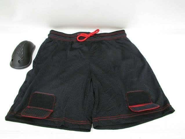 Tron Men`s Loose Fit Ice-Hockey Mesh Jock Shorts with Cup (Senior-Medium)