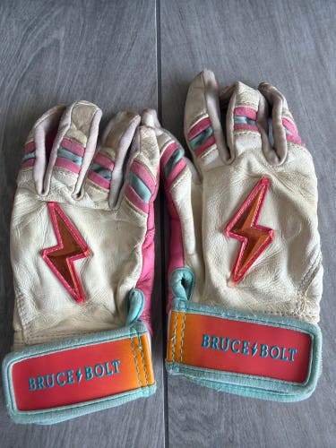 Bruce Bolt Batting Gloves - Bear Series short Cuff YXS (Used)