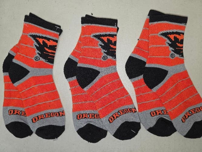 ST21 YOUTH NCAA OKLAHOMA ST COWBOYS Crew Socks Lot of 3 Pair New