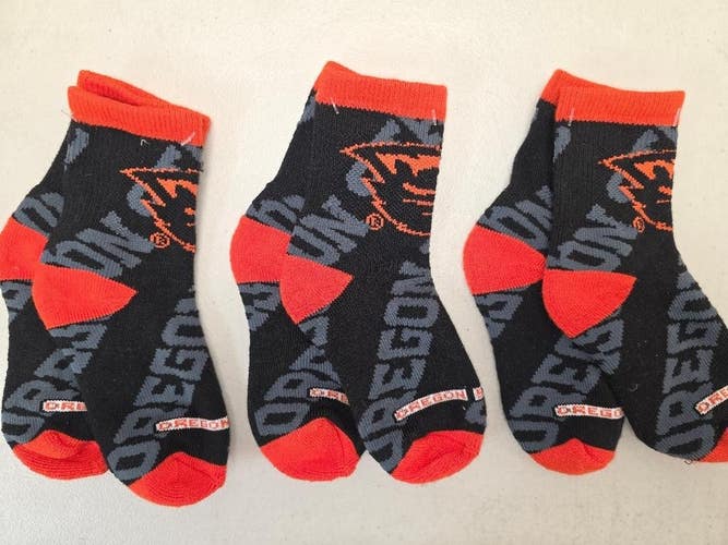 ST22 YOUTH NCAA OKLAHOMA ST COWBOYS Crew Socks Lot of 3 Pair New