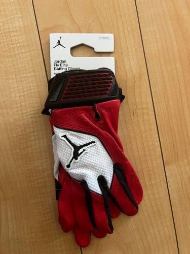 Nike Jordan Fly Elite Batting Gloves Varsity Red/White Black Men's Size XL