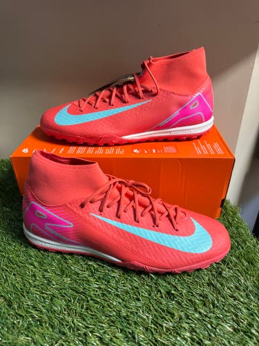 Mens 10 Nike Zoom Mercurial Superfly 10 Academy TF Turf "Mad Energy" FQ8331-800