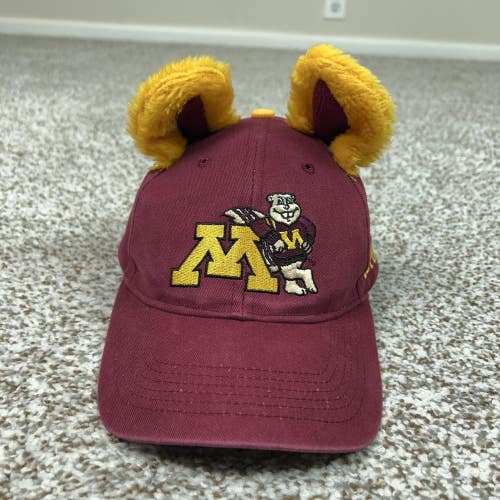 Minnesota Golden Gophers Hat Cap Strap Back Boys One Size Red NCAA Football Ears