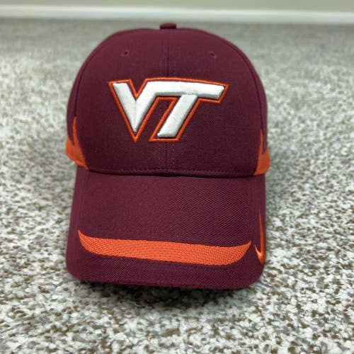 Virginia Tech Hokies Hat Cap Strap Back Mens One Size Maroon NCAA Football Nike