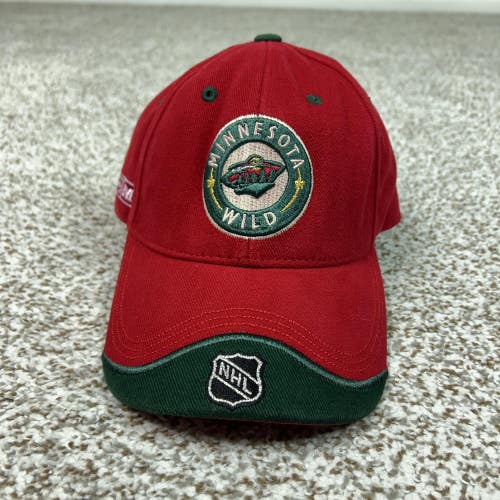 Minnesota Wild Hat Cap Strap Back Mens One Size Red NHL Hockey CCM Center Ice