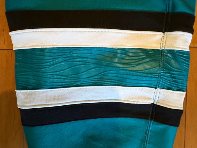 Senior Size XLK San Jose Sharks Hockey Socks Pro Stock (New)