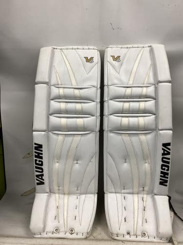 Used Vaughn VELOCITY V6 1000I Goalie Leg Pads Inter White 31" 11851-S000052776